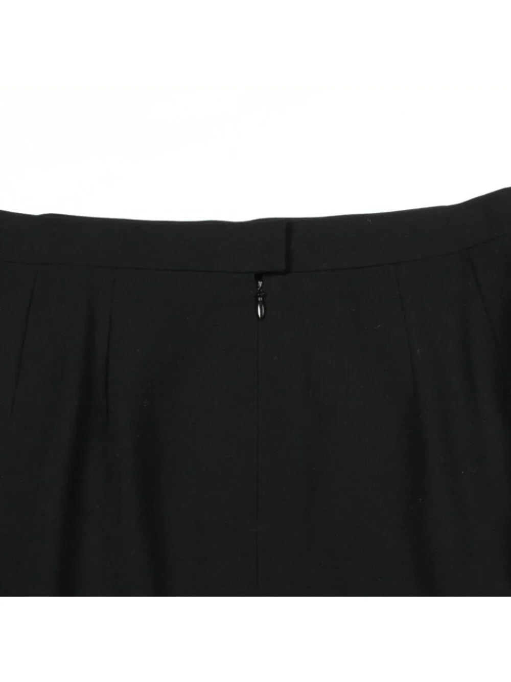 Chanel Skirt CC Logo Button BK Wool